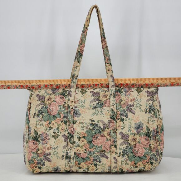 Victoria's Secret Vintage Floral Print Tapestry Weekender Duffle Bag - Picture 9 of 11